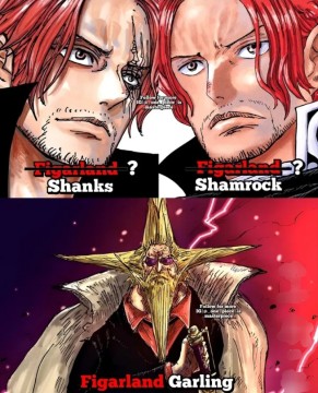 Ilustrasi Shanks dan Shamrock dan Figarland Garling.  [Instagram]